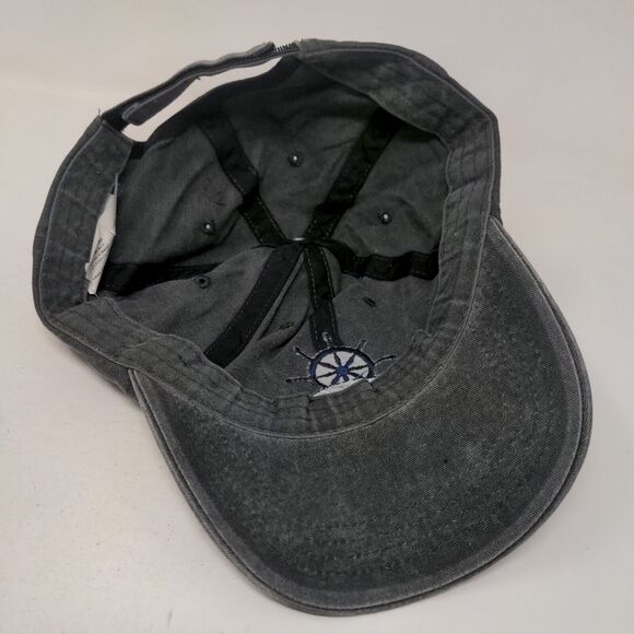 Grand Turk Strapback Hat Gray One Size Adjustable Embroidered Caribbean Side - Picture 6 of 8